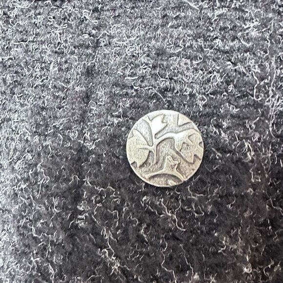 Eastern Mountain Sports Dark Gray Cardigan Sweater Metal Flower Buttons Size M - Picture 2 of 6